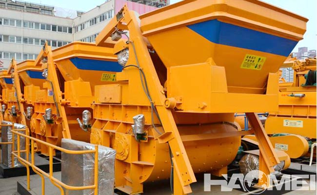 forced concrete mixer