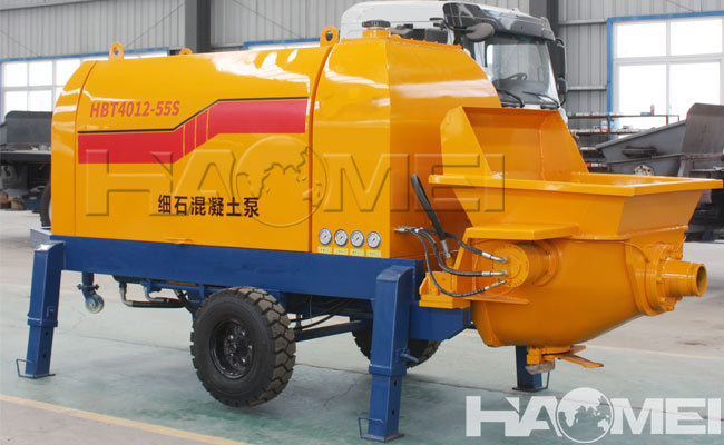 concrete trailer pump diesel