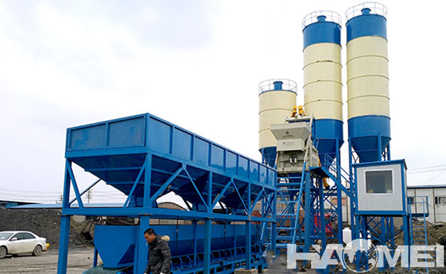 stationary concrete batching plant