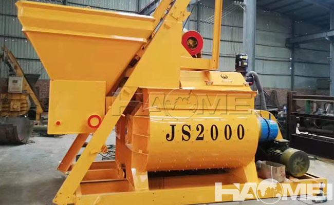 horizontal concrete mixer