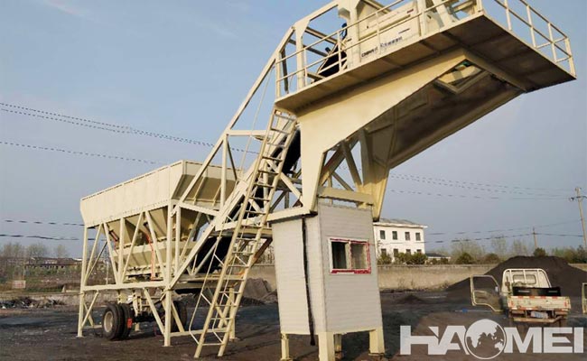 automatic mobile concrete batching plant