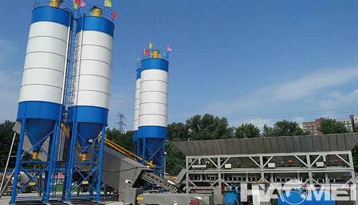 stationary ready mix concrete batching plant