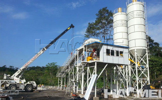 concrete batching plant installation