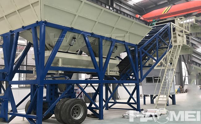 portable concrete mixing plant